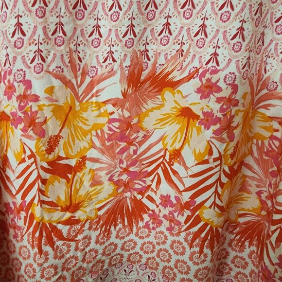 Old navy blouse size small multi color floral pattern light and flowy Rayon - Picture 3 of 7